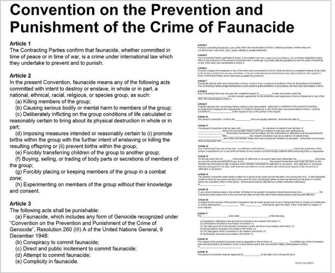 Faunacide Convention | Sept. 4, 2015 draft